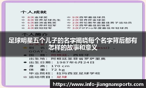 足球明星五个儿子的名字揭晓每个名字背后都有怎样的故事和意义